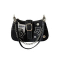 Fashion Women's Handbags Denim Stars Pattern Cool Girls Y2K  Underarm Bag Canvas Female Small Shoulder Bags Chain Tote Bag