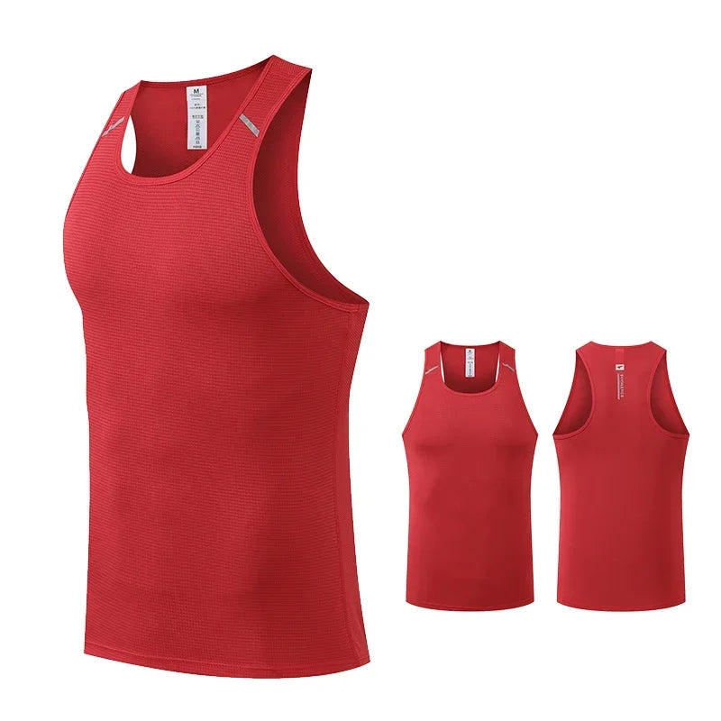 Men Sportswear Man Gym Fitness Vest Male Sportwear Sleeveless T-shirt Athletics Running Clothing Hiking Vests Men's Tracksuit