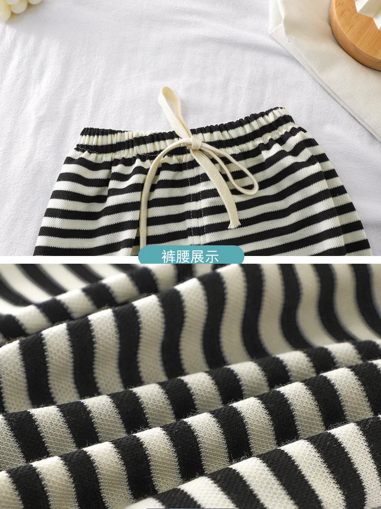 Kid Summer Mosquito Pants for Boys and Girls' Baby Casual Striped Outwear Sports Pants for Children's Trousers