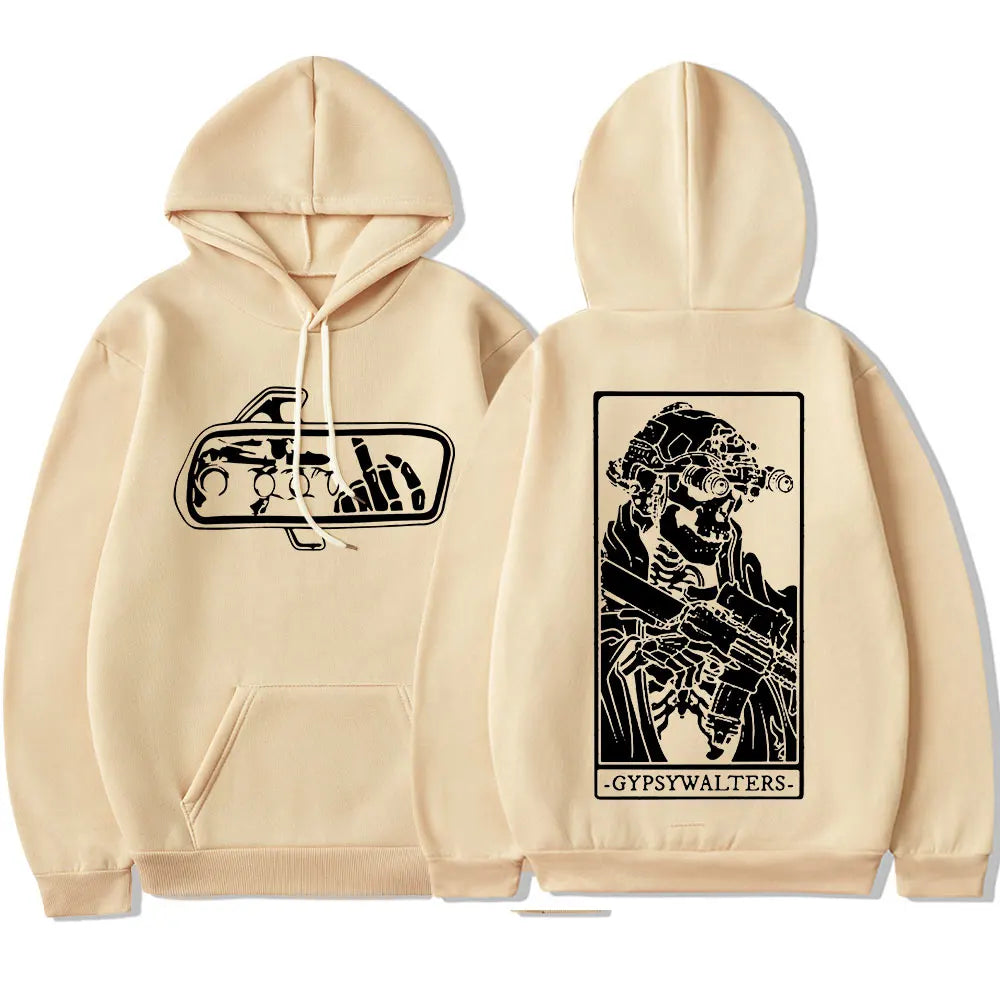 Forward Observations Group GYPSYWALTERS Hoodie Men's Vintage Skeleton Graphic Hooded Sweatshirts Oversized Hoodies Streetwear