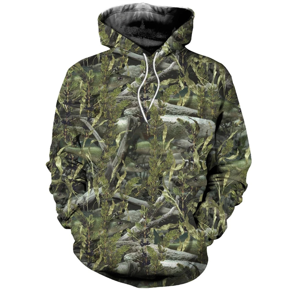 Men's Hoodies Hunting Graphic Camo 3D Printed sweatshirts clothing Harajuku Fashion Hooded Autumn Long Sleeve Hoodie for Men