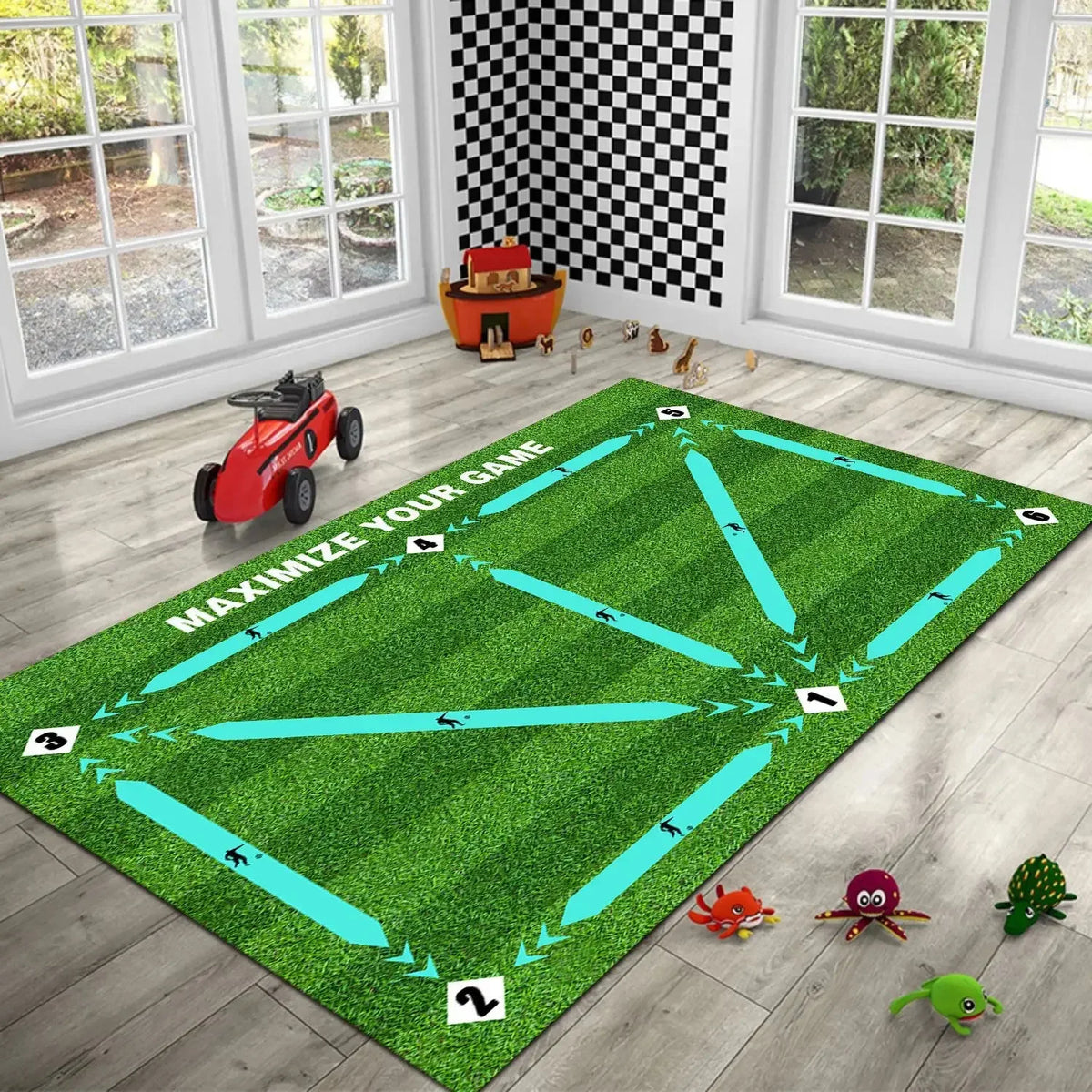 Football Training Mat Soccer Training Equipment Non Slip Foldable Kids Adults Training Indoor Ourdoor Equipment Dribble Trap