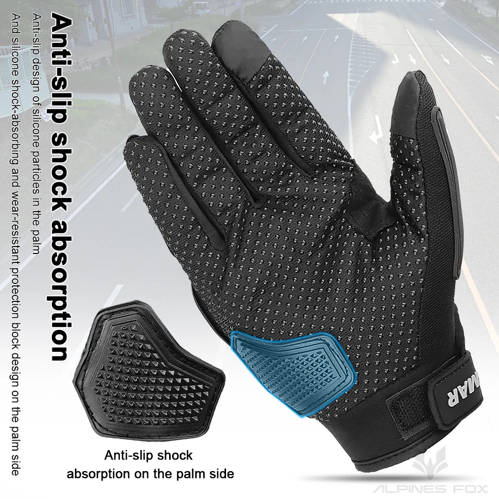 Summer Motorcycle Gloves Men Women Full Finger Touch Screen Motocross Racing Gloves Motorbike Bicycle Cycling Glove M-XXL