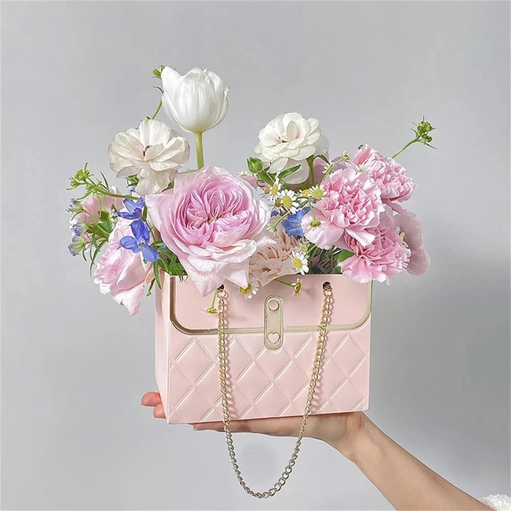 Flower Tote Bag Portable Foldable Long Lasting Universal Present Packing Rose Flower Box Party Gift Box Wedding Valentine'S Day
