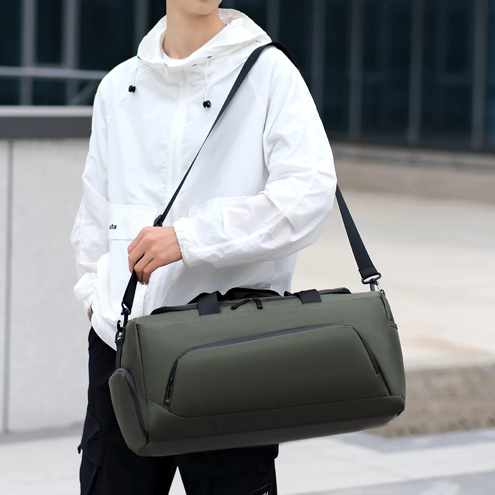 Sports Gym Bag, Large Capacity Handbag,Portable Travel Duffel Bag, Multi-compartment With Shoes Storage,Perfect For Vacation