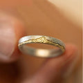 Men Ring 925 Sterling Silver Jewelry Adjustable Trendy Gold Mountain Design Ring Male Index Finger Accessories