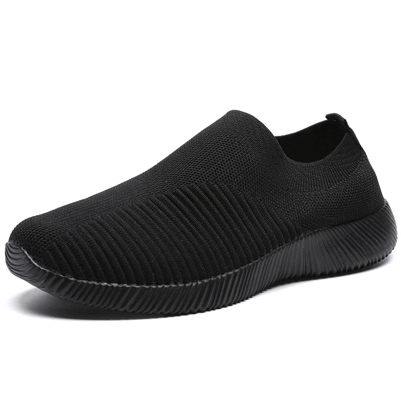 Knitted Sneakers for Women 2024 Autumn Slip on Breathable Mesh Casual Shoes Woman Flat Heels Plus Size Loafers Zapatos Mujer