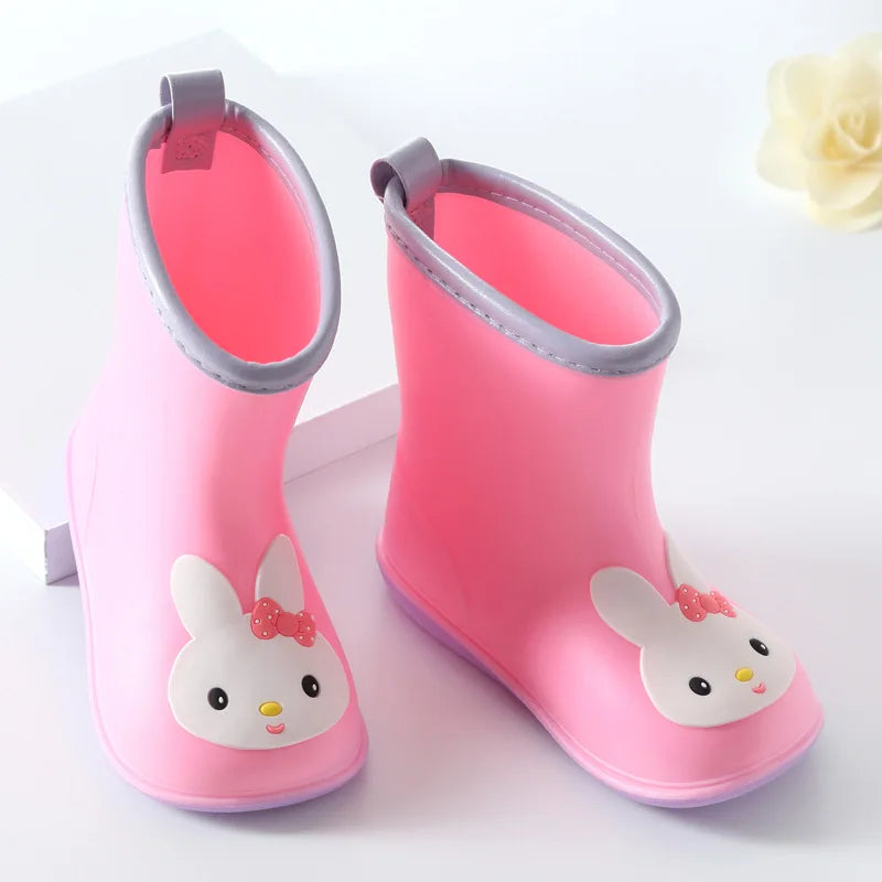 Cartoon children shoes for rain PVC rubber boots kids baby rainboots shoes children's water shoes boys girls rain boots CSH788