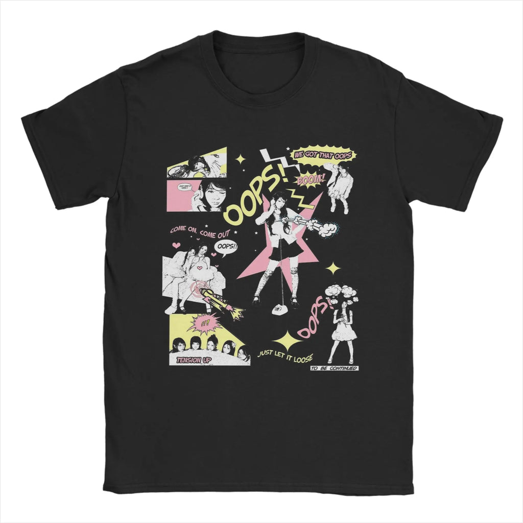 Illit Kpop T-Shirt Men  Funny Pure Cotton Tee Shirt Crew Neck Short Sleeve T Shirts Classic Clothes