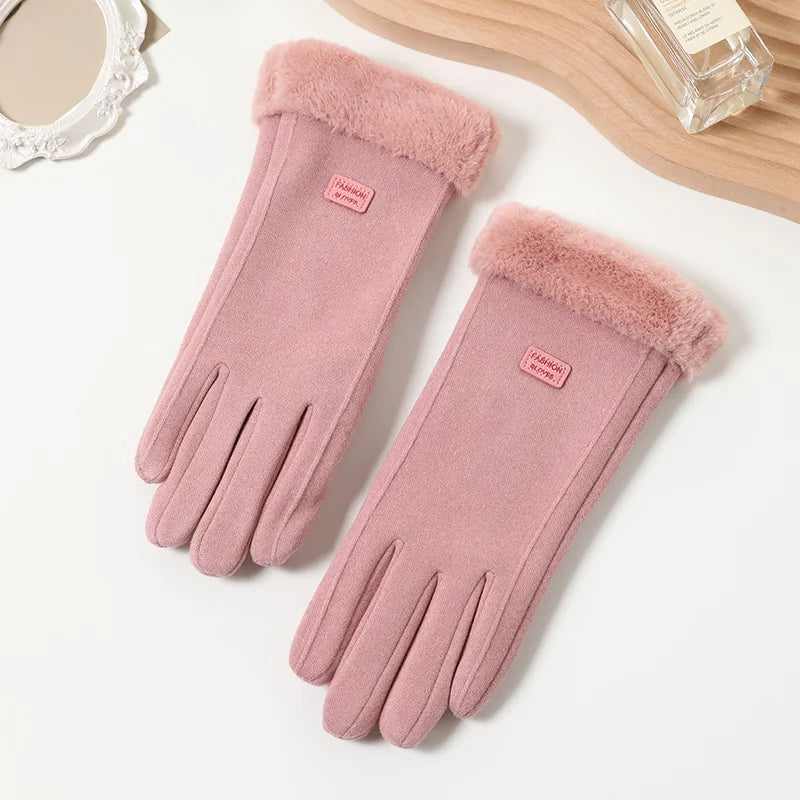 Women's Winter Warm Touchscreen Gloves Plush Lined Thick Outdoor Leisure Protection