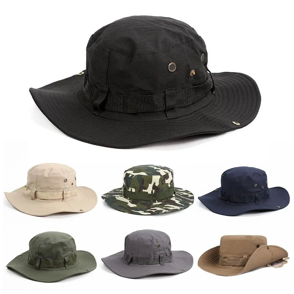 Men's Bucket Hats Women Hiking Camping Wide Brim Fishing Cap Boonie Hat Men's Bucket Hats Sun Hat