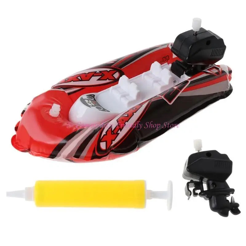 Kids Bathroom Set Shower Toys Cute Inflatable Boat Water Games Tool Water Toys for Kids Gifts Ship for Play Water Suppli