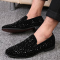 Fashion Men's Loafers Rhinestone Sequin Flat Shoes Comfortable Large Size Slip-on Casual Shoes Soft Moccasins Zapatos De Hombre