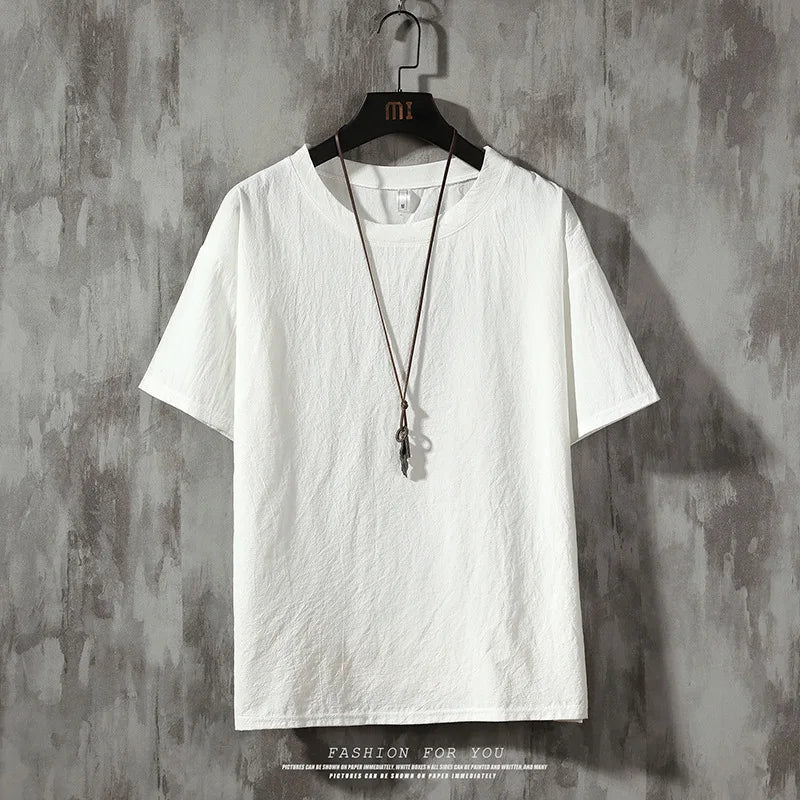 2026 Brand New Men's Short Sleeve T-shirt Solid Color Men T-shirts Loose Casual Half-sleeve Undershirt Man T-shirts Tops Tees
