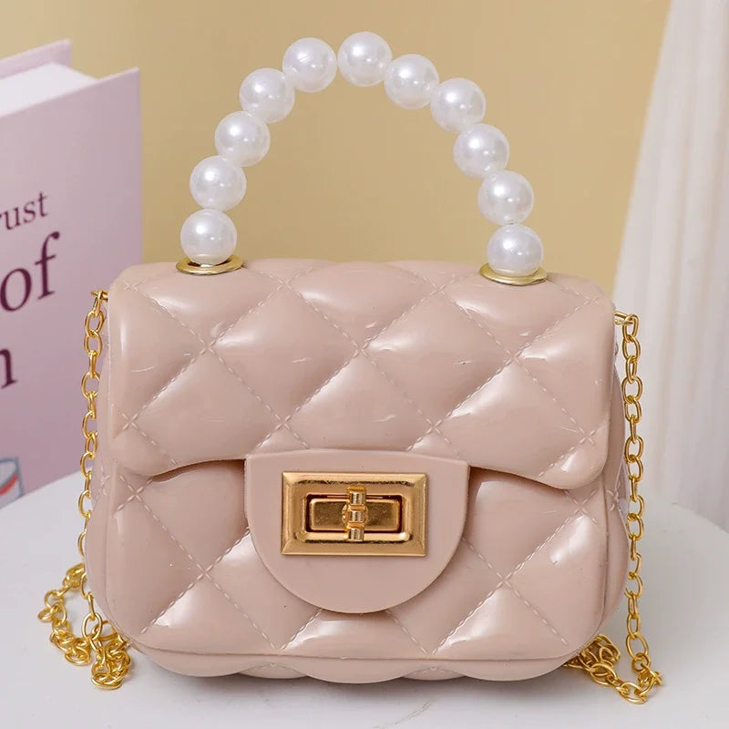 Fashion Kids PVC Leather Crossbody Bags Girls Heart Shoulder Bags Children Mini Coin Purses Jelly Bag Kids Handbag Gifts ﻿