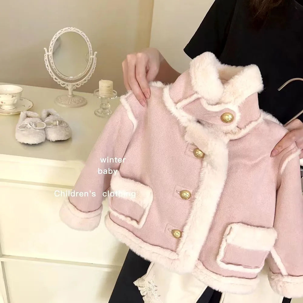 Children's Coats Fleece and Thickened Winter Coat for Children Kids Jackets for Girls Winter Coat Boys Clothes