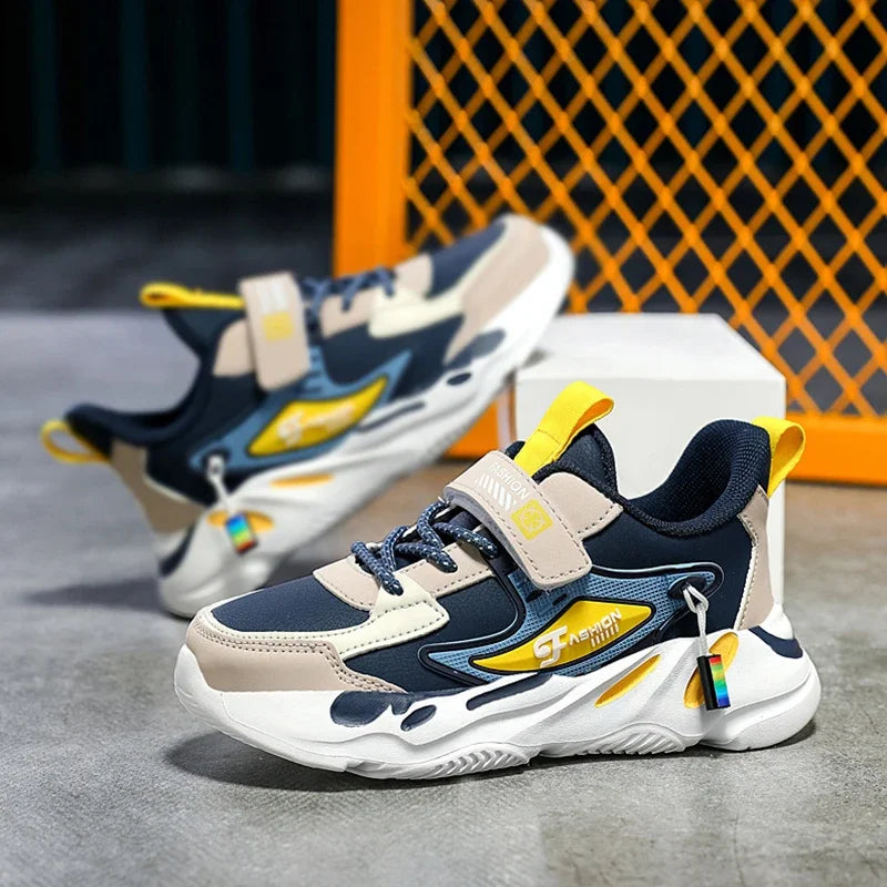 Children Basketball Shoes Trendy Comfortable Outdoor Training Anti Slip Wear-resistant Fashion Running Shoes for Kids Size 28-39