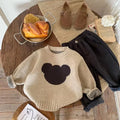 MJ230187 Korean-Style baby Sweaters, Autumn and Winter Outfits for Boys and Girls, Newborn Outerwear, Bear Hooded Knits