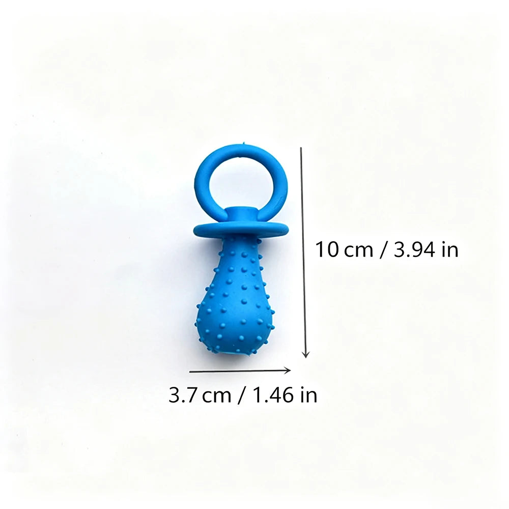 Pet Rubber Pacifier Dog Toy Interactive Rubber Soother Pet Dog Cat Puppy Elasticity Teeth Dog Chew Toys Tooth Cleaning Toy