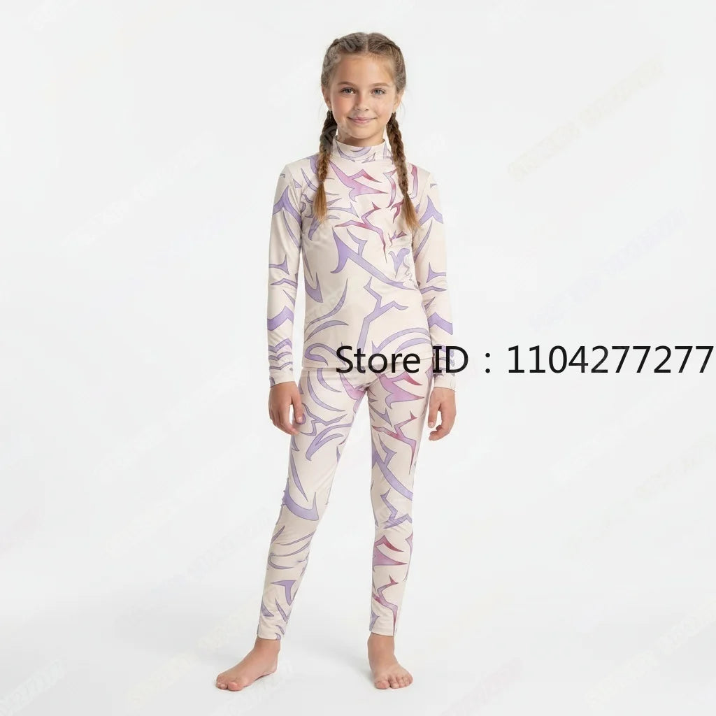 Girls Demon Pop Cosplay Devil Tattoo Pajamas Kid Pants Long Sleeve Pajamas Set Halloween Boys Girls Pajama