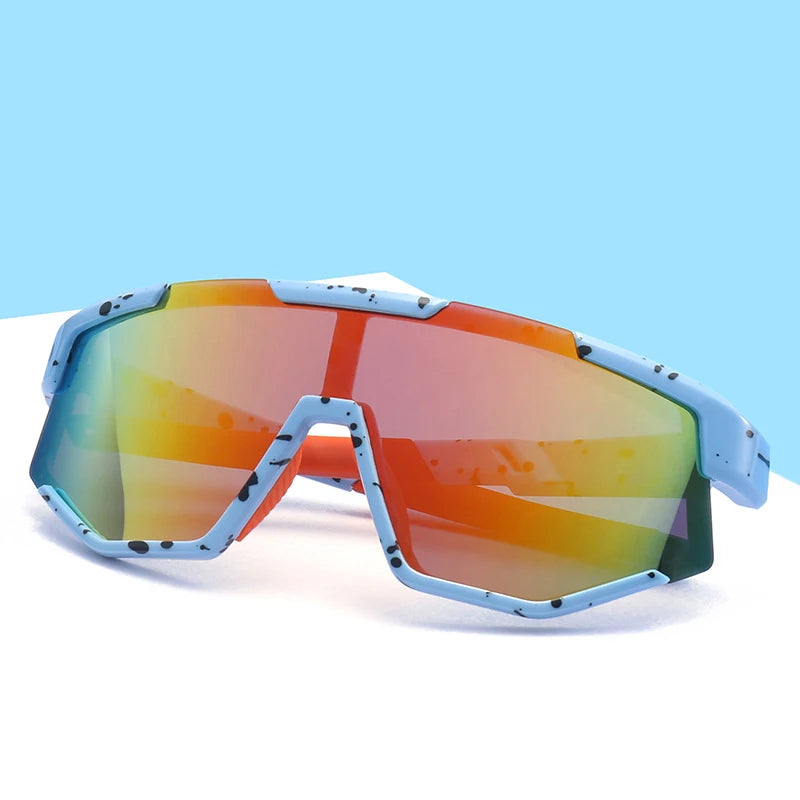 Kids Eco Silicone Sport Sunglasses, UV400 Polarized Wrap Around Sun Goggles for Boys Girls, Lightweight Anti-Impact Eyewear