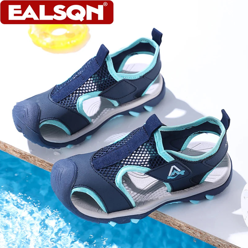 Kids Beach Water Sandals for Boys New Summer Girls Casual Shoes Closed Toe Anti-Collision Children Walking Sandials