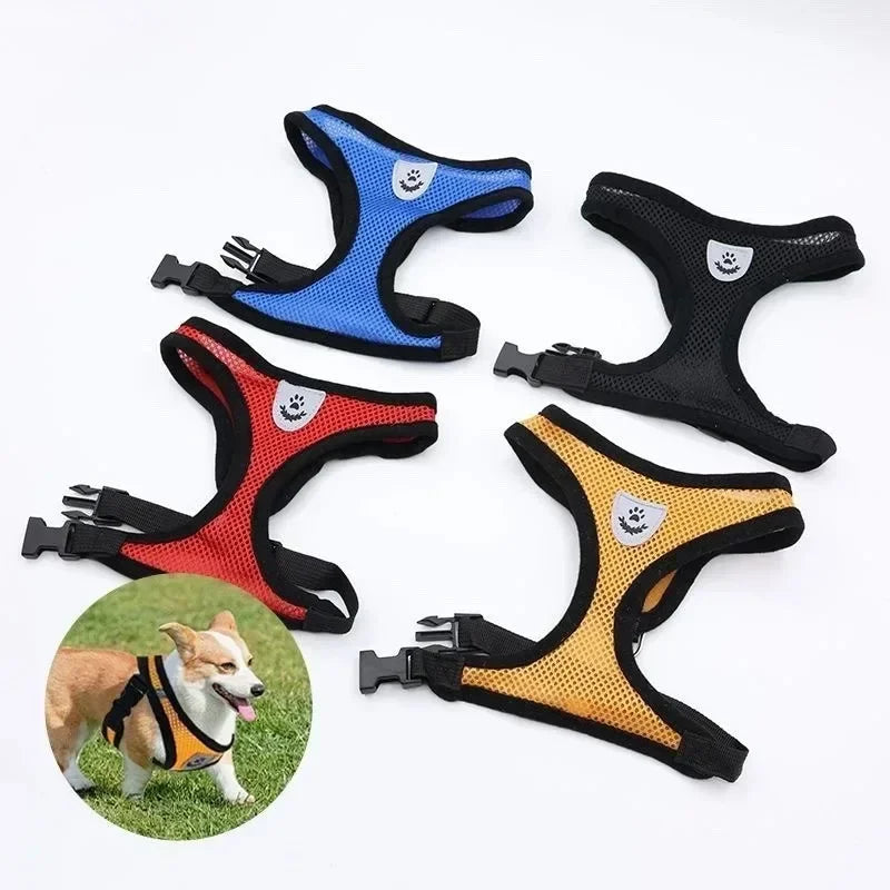 Cat Harness Vest Walking Lead Leash for Puppy Dogs Collar Polyester Adjustable Mesh Dog Harness for Small Medium Pet Accessories