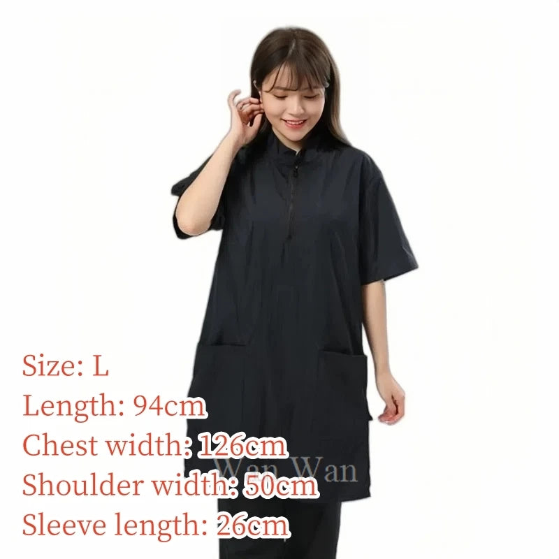Pet Dog Grooming Clothing Waterproof Work Clothes Pet Groomer Uniforms Long Style Hair Salon Anti Hair Smock Hairdresser Gown