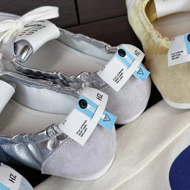 2026 Women's Casual Sneakers Summer Cozy Shallow Ballet Flats Shoes New Women Lace Up Sport Shoes Zapatos De Mujer