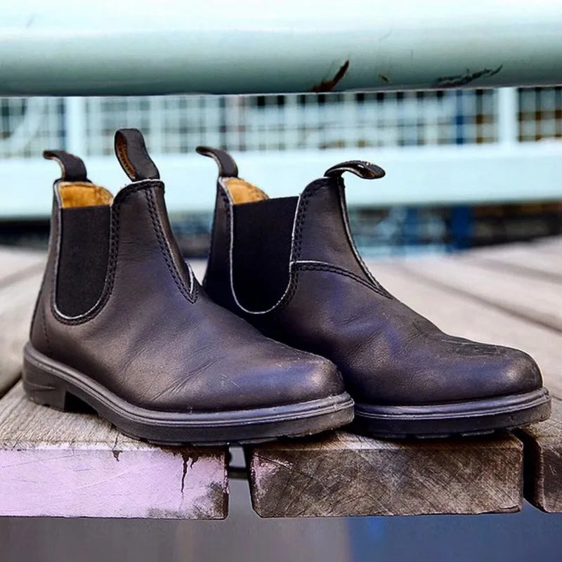 Men's Chelsea Boots British Style Mens Work Boots Luxury Retro Slip-on Oxford Boot 2026 Couple Platform Shoes Botas Para Hombre