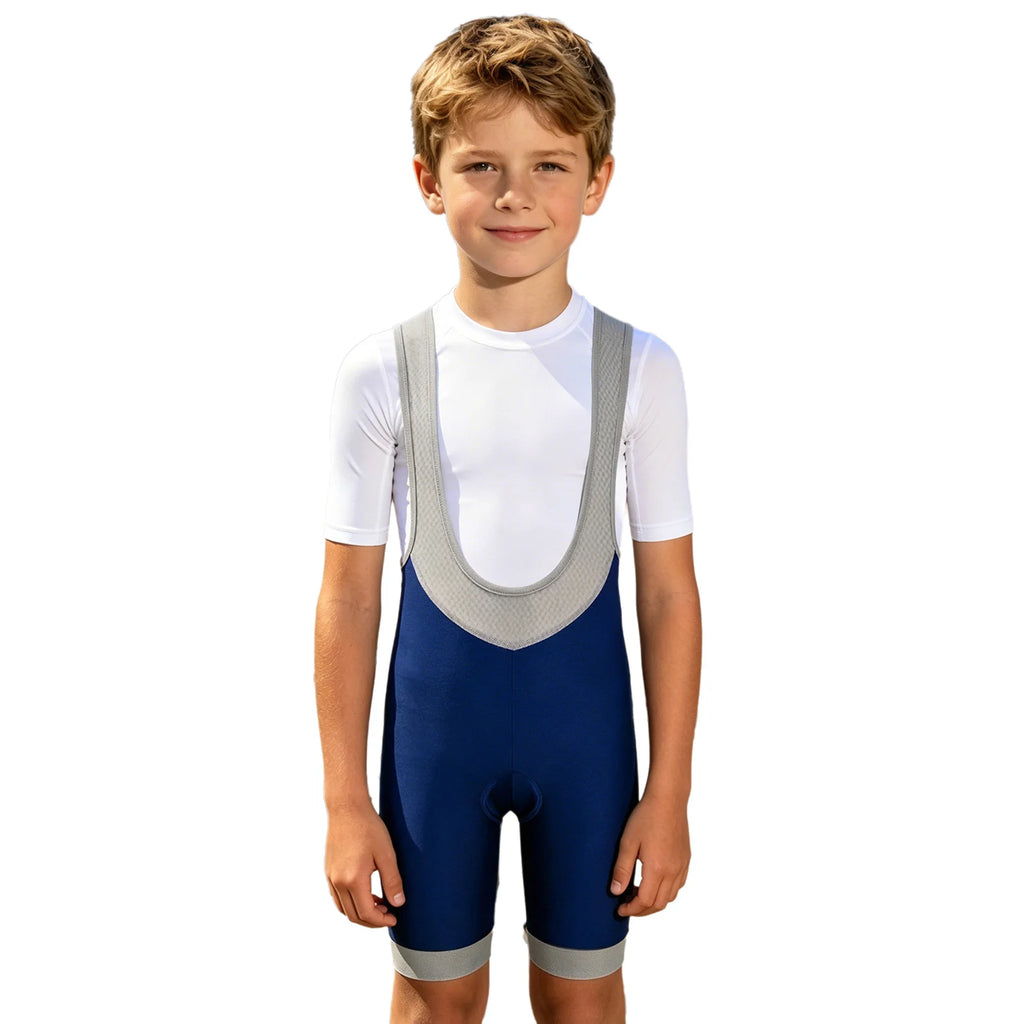 Kids Boys Girls Cycling Bib Shorts Thigh Length Leotard  Sponge Pad Bicycle Clothes for Sports Training Outdoor Wear Bike Ride