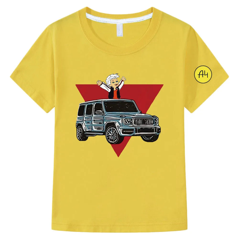 Kids 100% Cotton T Shirts Merch A4 Gelik Print Casual Family Clothing Children's Fashion Tops Girls Clothes Boys Мерч А4 T-shirt