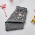 Bunny Embroidered Floral Leggings for Girls (2-7 Years) - Soft Stretchy Kids' Pants Cute Comfortable LeggingsToddlers & Children