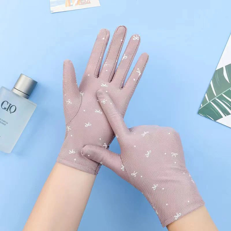 Summer Gloves for Women: Breathable Driving Mitten, Sunscreen Protection, for Girls.