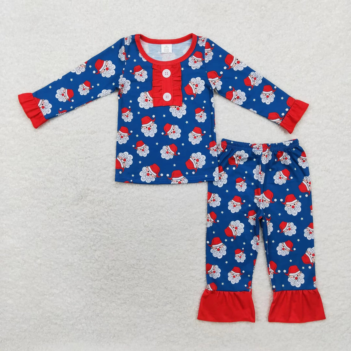 Wholesale Children Christmas Pajamas Long Sleeves Baby Girl Boy Santa Shirt Set Kids Pants Toddler Outfit Nightwear Sleepwear