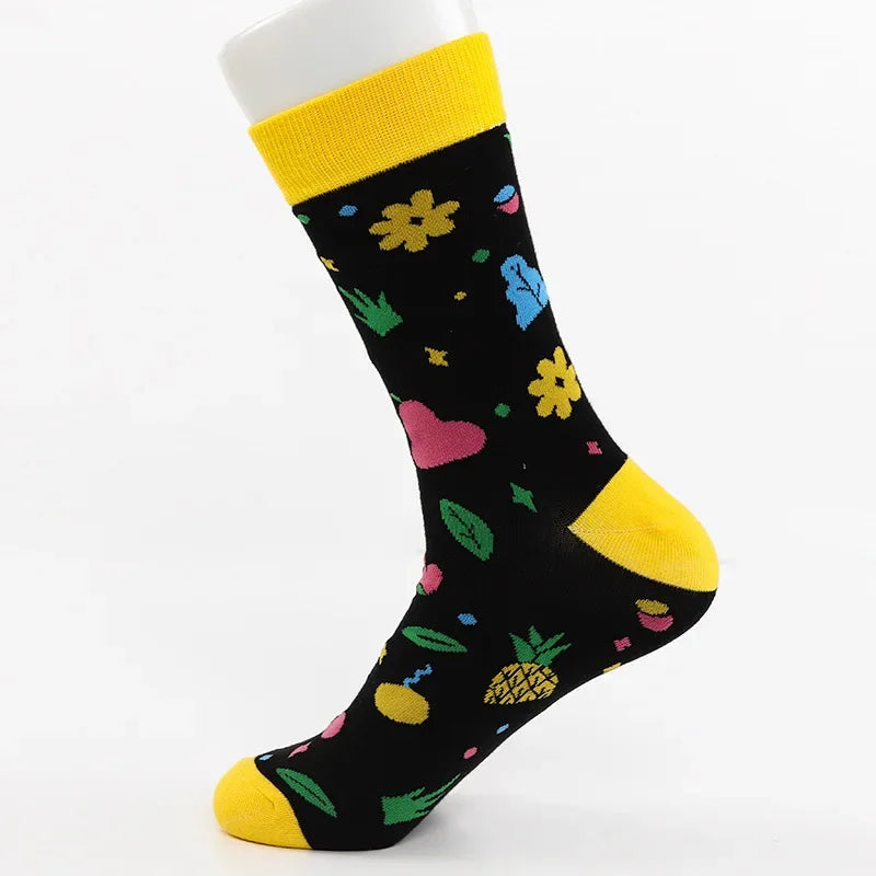 Cute Women Socks Cartoon Animal Food Fruit Socks Kawaii Funny Trendy Socks Happy Harajuku Casual Autumn Spring Stocking