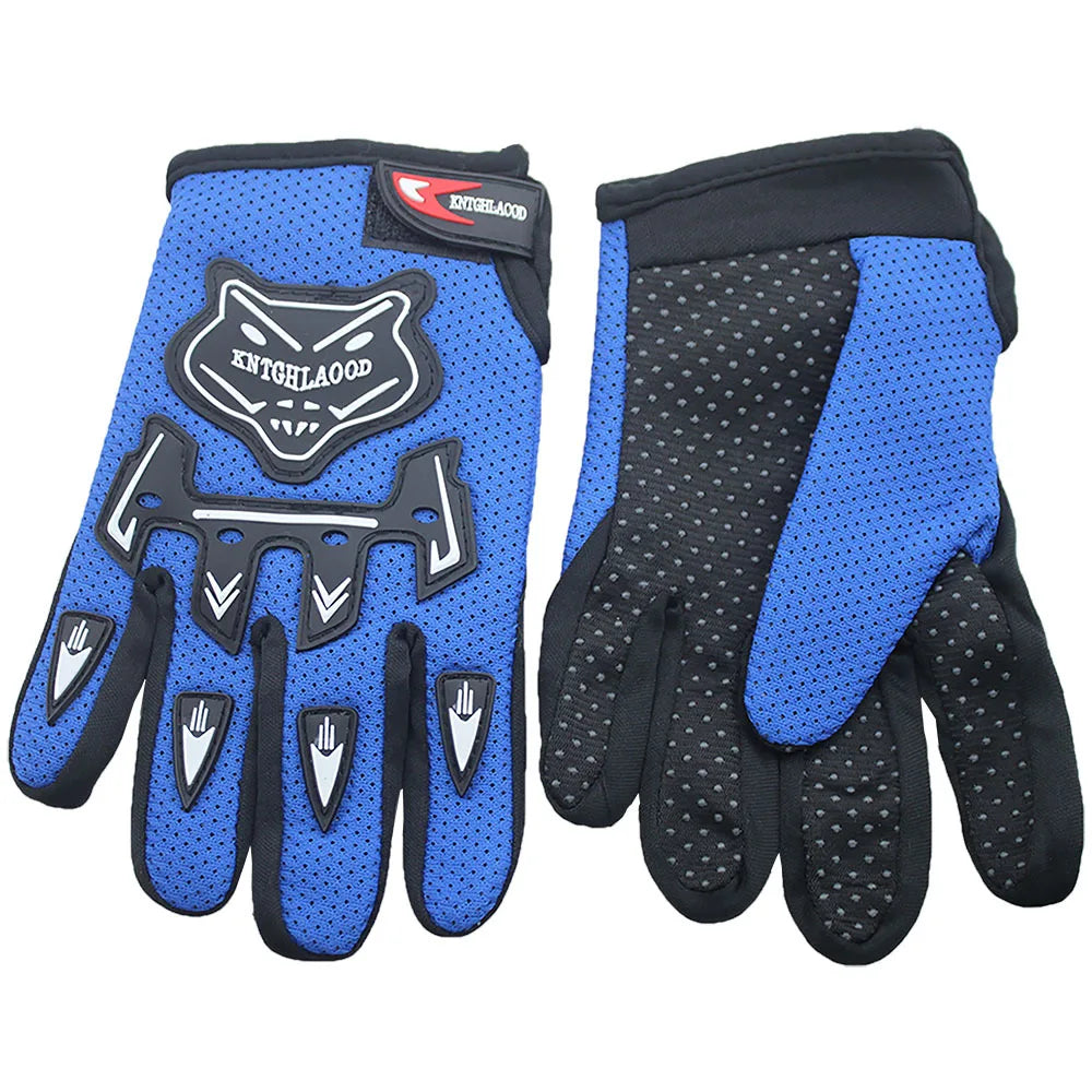 Kids Summer Full Finger Motorcycle Gloves Child Moto Luvas Motocross Leather Motorbike Guantes Children Kids Racing Moto Gloves