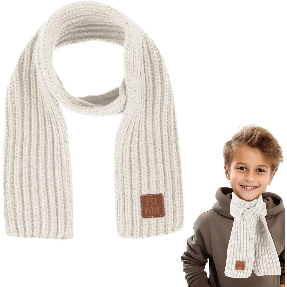 Warm Kids Winter Knit Scarves Soft Knitted Neck Warmer Scarf Warm Scarves Wrap for Boys Girls，Christmas gift daily wear