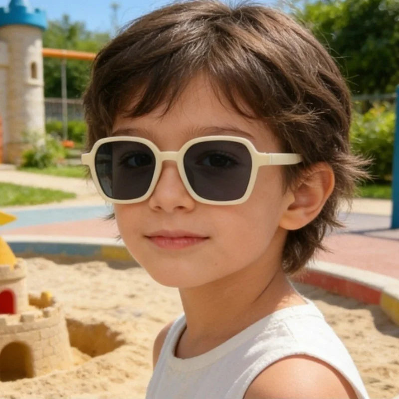 Korean Cute Children's Sunglasses 1-8 Years Old Beach Shading To Prevent Outside Children's Mirror Sunglasses Female