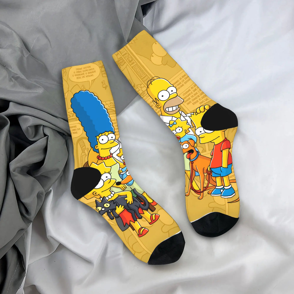 Homer S-Simpsons And Friends Meme Stockings Novelty Socks Unisex Men Breathable Socks Autumn Running Pattern Anti Socks Gift