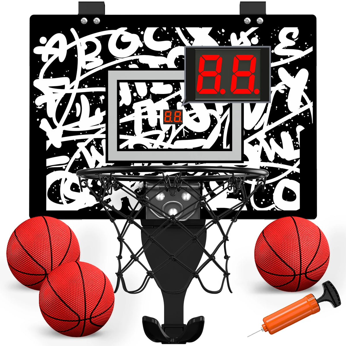 Kids Sports Toys Basketball Balls Toys for Boys Girls 3+ Years Old Wall Type Foldable Basketball Hoop Throw Outdoor Indoor Games