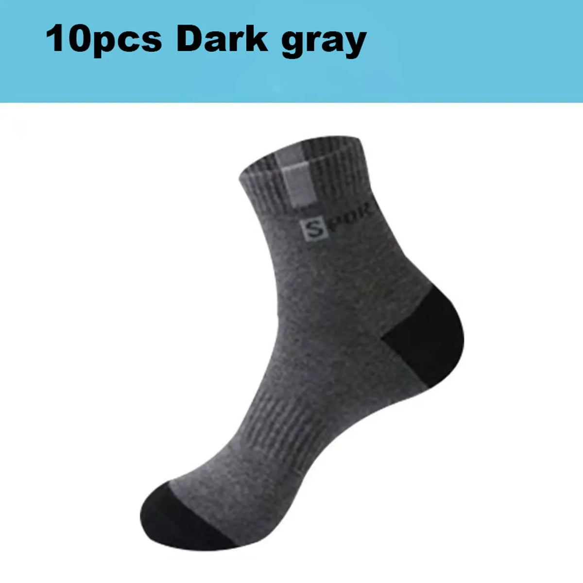 Socks for Men Sport Breathable Soft Letter Fashion Sneakers High Elastic Middle Tube Stocking Towel Sox Summer Running
