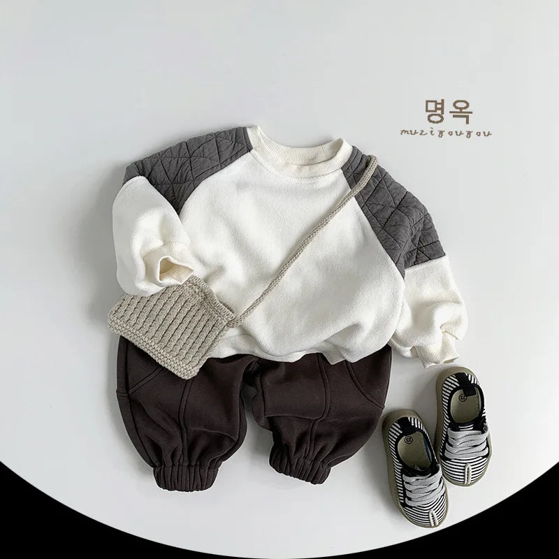 Children Fleece Sweat Pants 2025 Winter New Boys Warm Trousers Cotton Girls Plus Velvet Thick Casual Pants Solid Kids Clothes