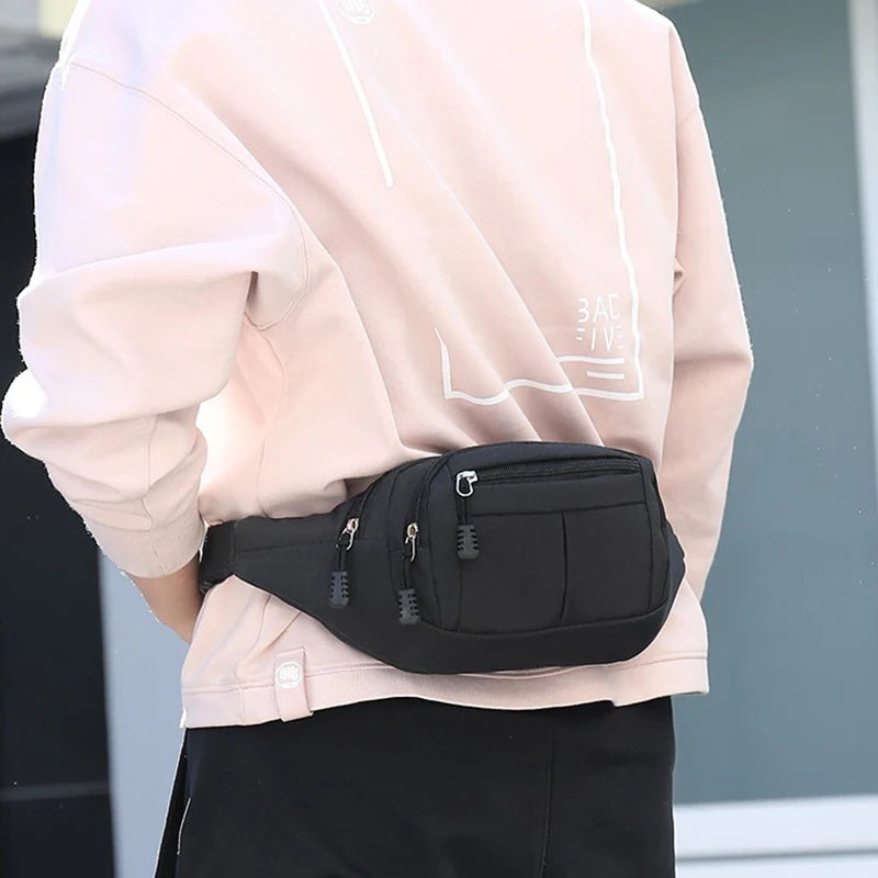 Men's Waist Pack Nylon Sport Fanny Bags Boy Drop Leg Bags Hip Bum Belt Bag Travel Riding Motorcycle Crossbody Purse Pouch
