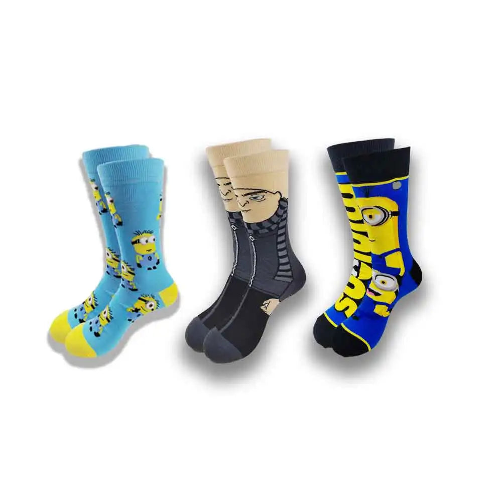 Anime Cute Cartoon Hip Hop Personality Street Style Happy Novelty Printing and Dyeing Men and Women Socks