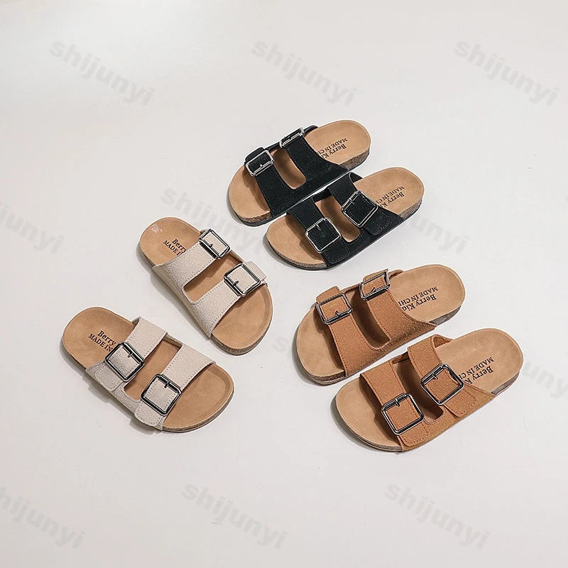 Children Sandals 2026 Girls Boys Summer New Fashion Korean Soft Sole Anti-slippery Versatile Kids Slippers Open-toe Beach Shoes