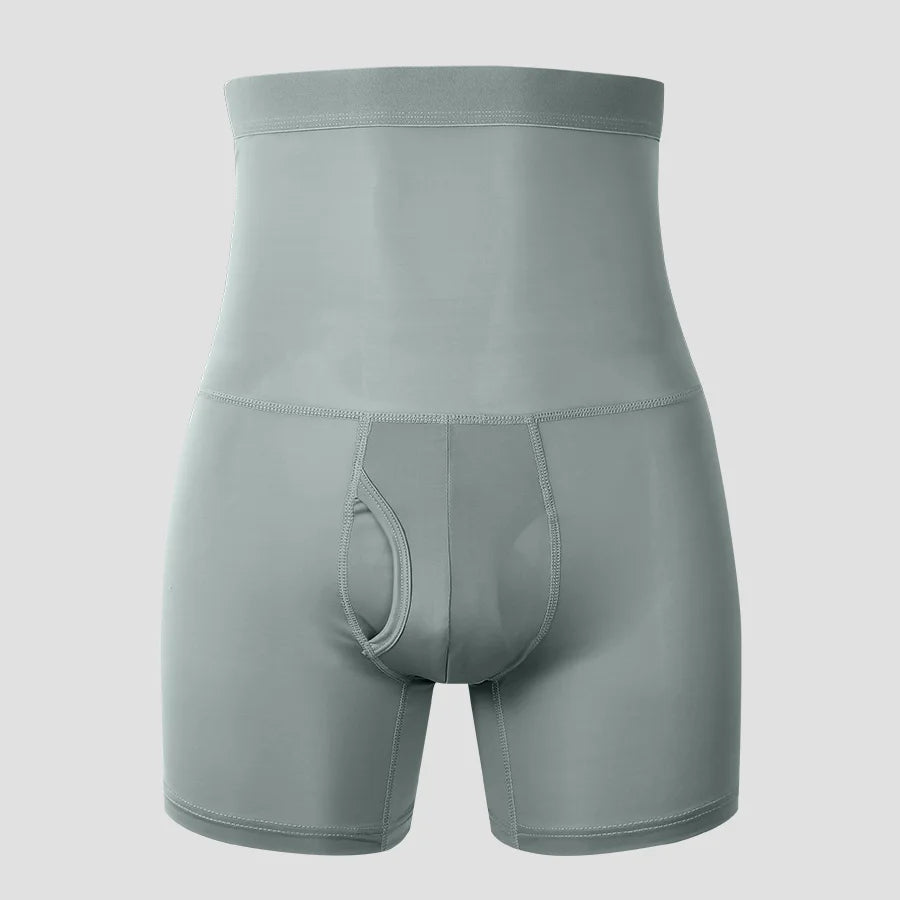 Men's sports underwear: high-waisted, belt-curving, plus-size, lengthened, anti-leg chafing, waist-protecting, flat-cut shorts
