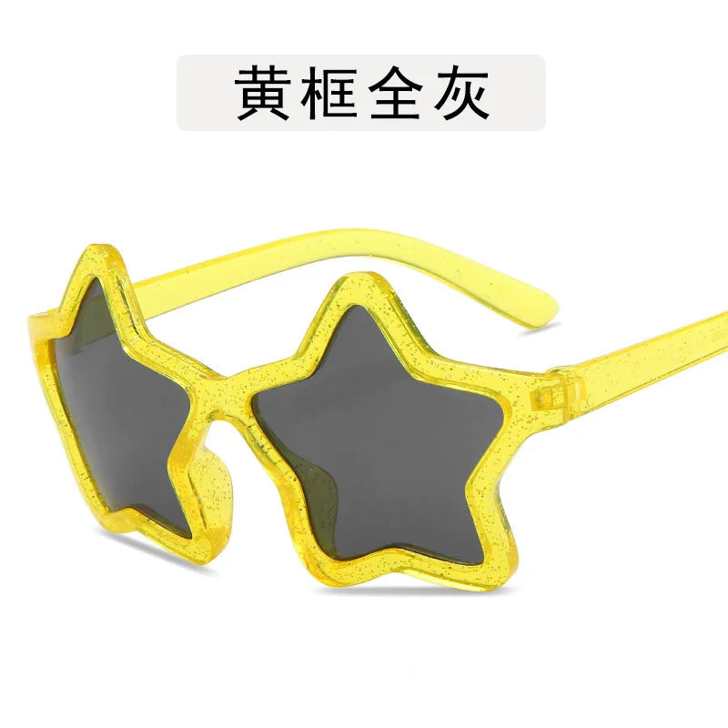 Cute Five Star Sunglasses Baby Cartoon Star Outdoor Sun Protection Children Lovely Sun Glasses Girl Boy Kids Gifts UV400 De Sol