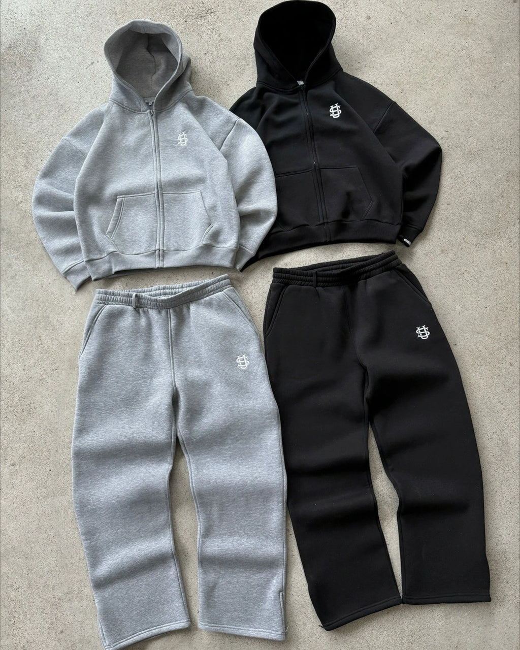Streetwear Joggers Tracksuit Men Women Y2K Harajuku Letter Graphic Embroidery Oversized Zipper Sweatshirts Gothic Straight Pants