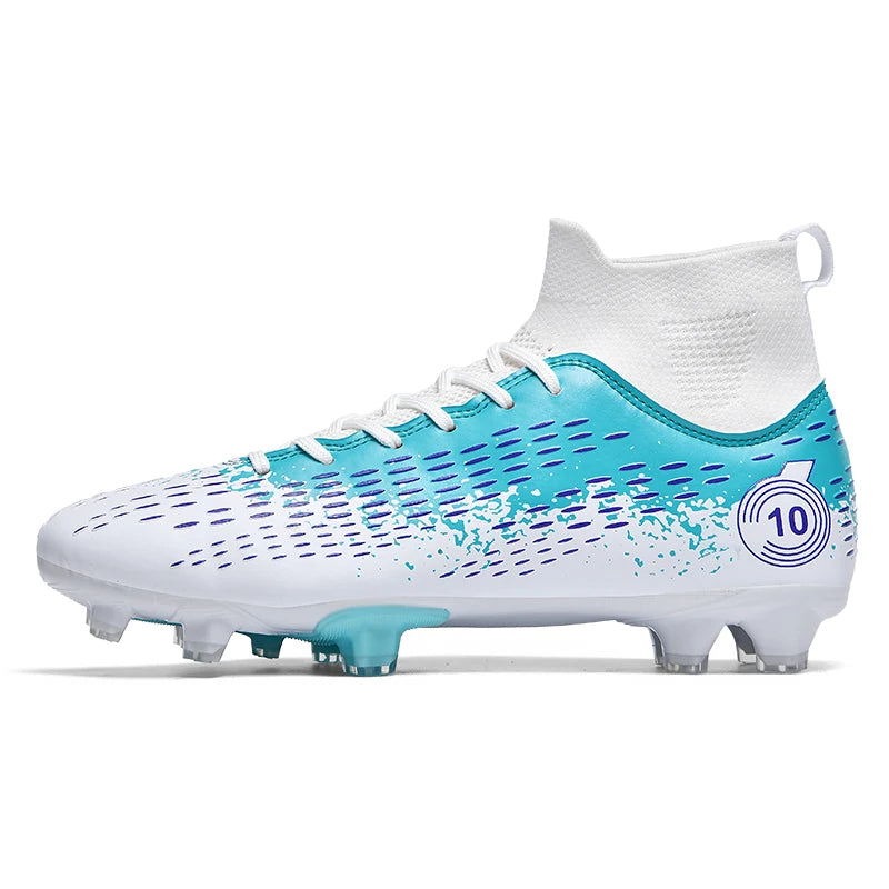 2024 Men's Soccer Shoes  Non-Slip AG/TF Soccer Cleats Ankle Boots Unisex Large Size Ultralight Football Boots Boys Sneakers